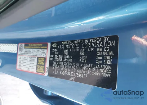 2018 Kia Soul + z USA, uszkodzony, nr VIN KNDJP3A57J7596437